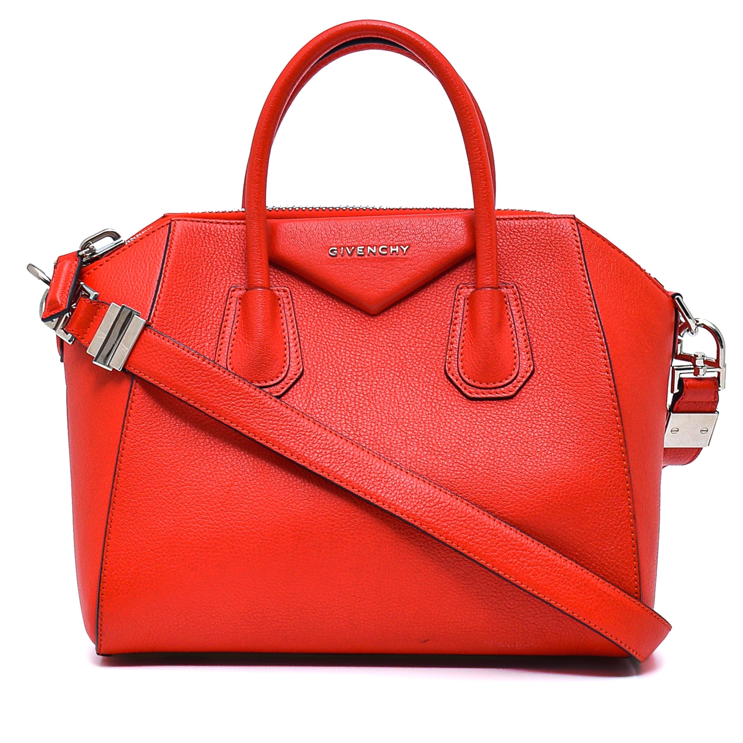 Givenchy - Red Leather Small Antigona Bag